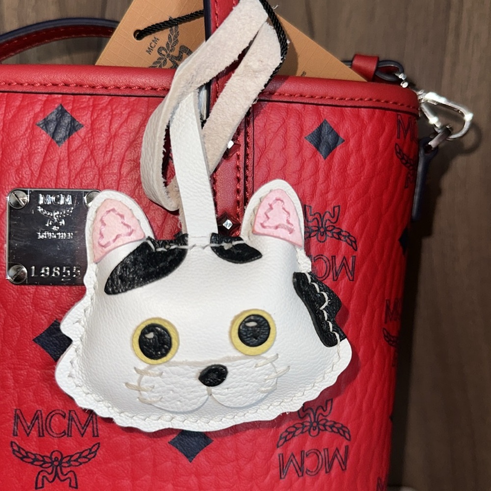 Cat Charm made with Genuine Leather